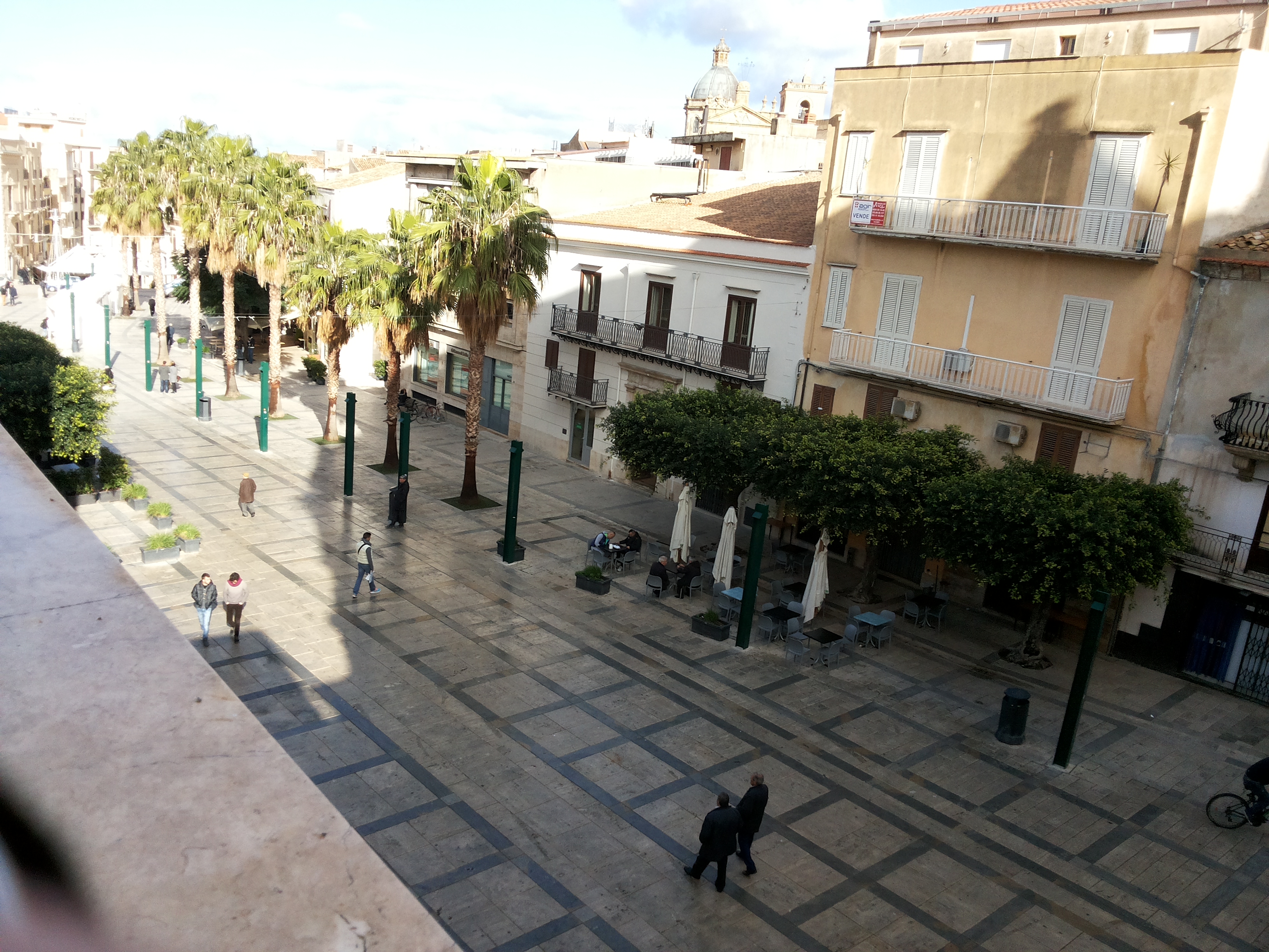 Piazza Ciullo and the historic centre of Alcamo